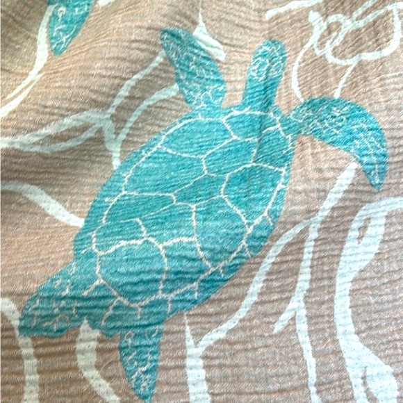 Adult Swaddle Quilted Gauze Buttery Soft Sea Turtles Organic Cotton Throw Towel - Picture 2 of 5
